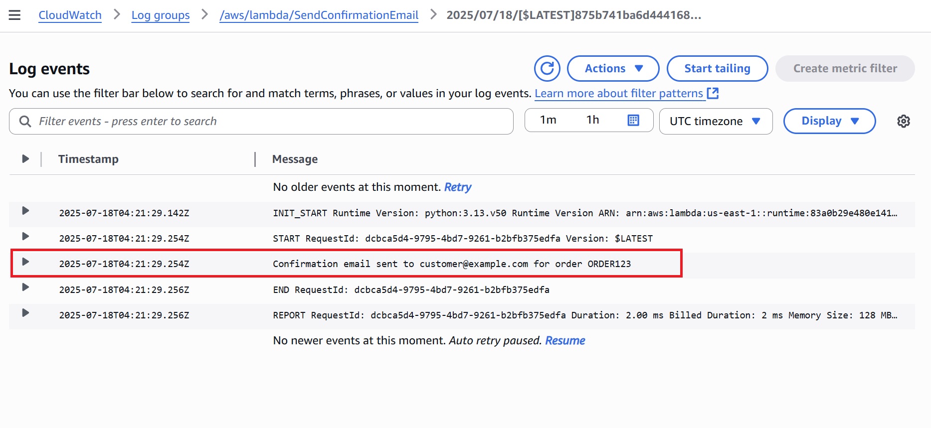 Sucessfully Sent Order Confirmation Email To Customer
