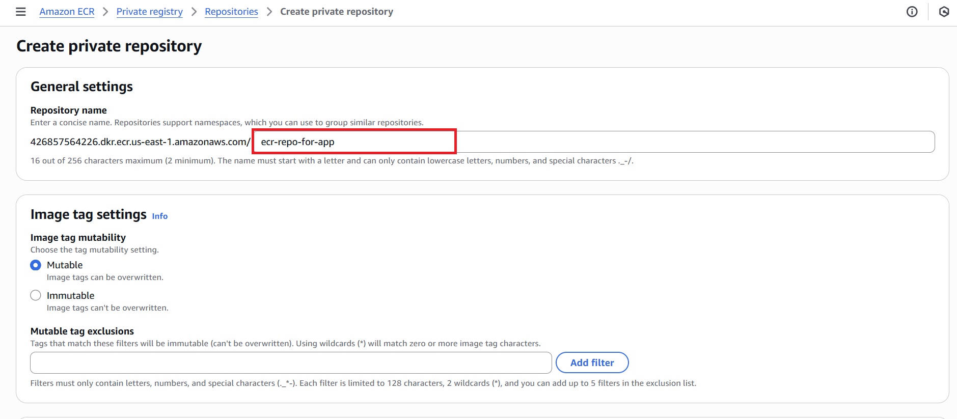 Creating an ECR Repository for the Python App