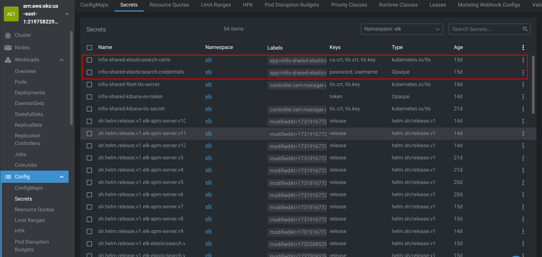 Secrets for ElasticSearch