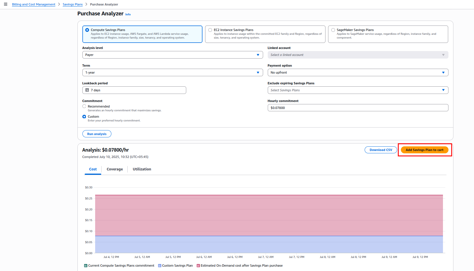 Adding the Order to Cart