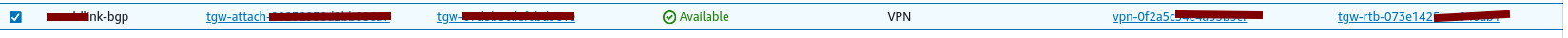 Transit gateway attachment for the Site-to-Site VPN connection