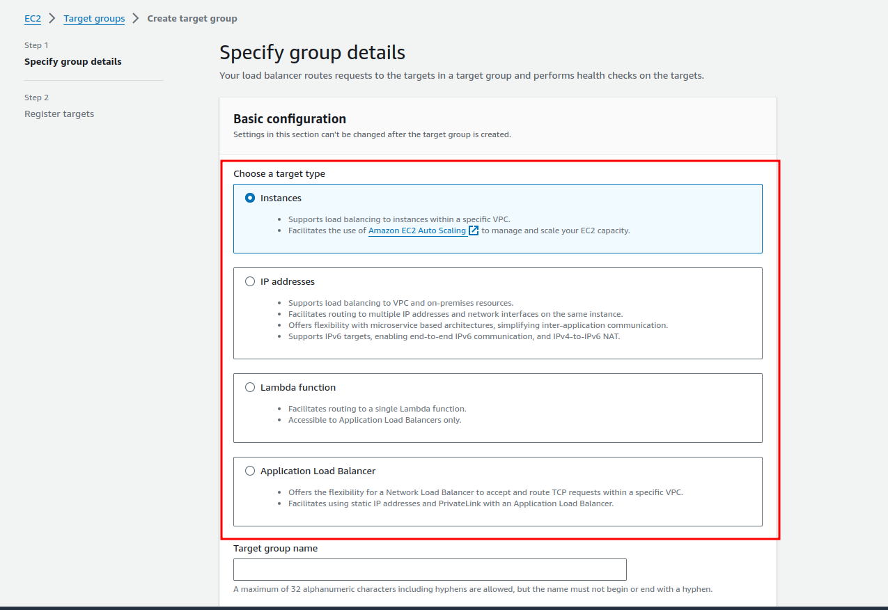 Selecting target file