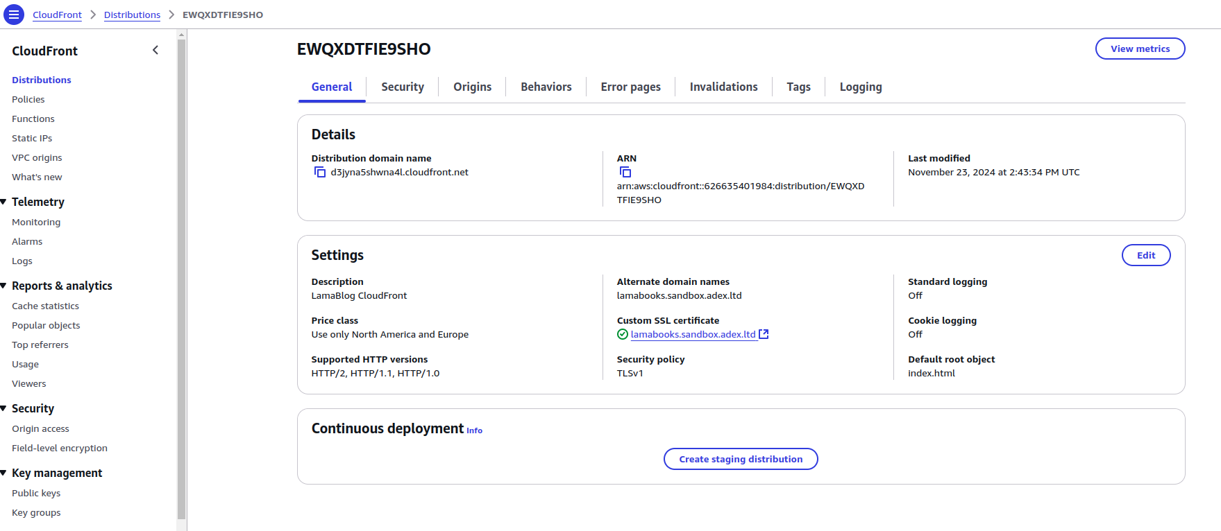 CloudFront Distribution