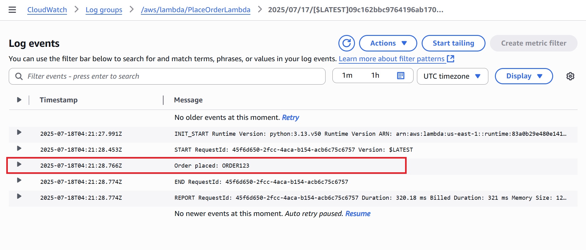 Order Placed Successfully