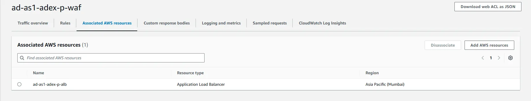 AWS WAF Integration to ALB