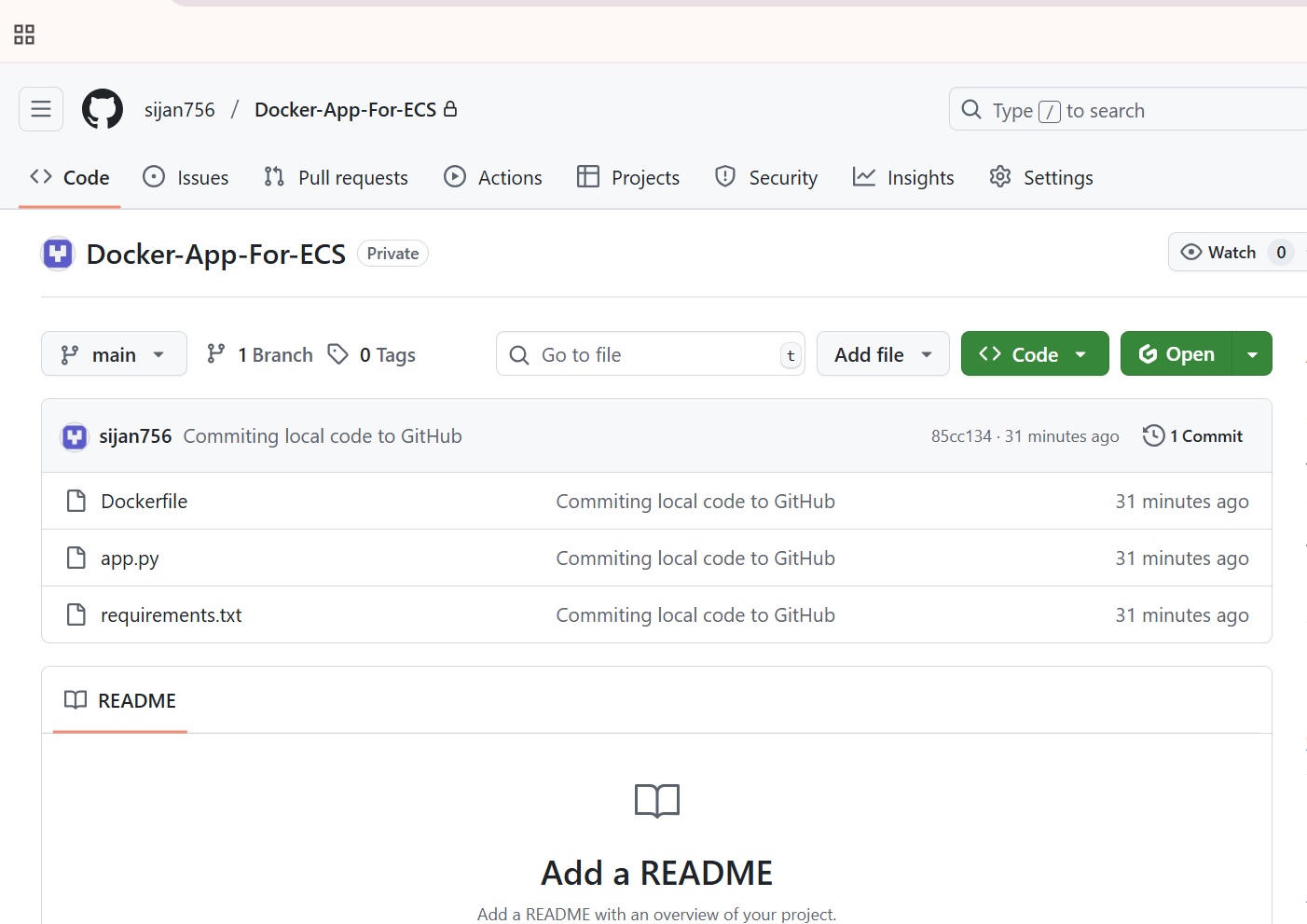 Project Folder Successfully Pushed To GitHub