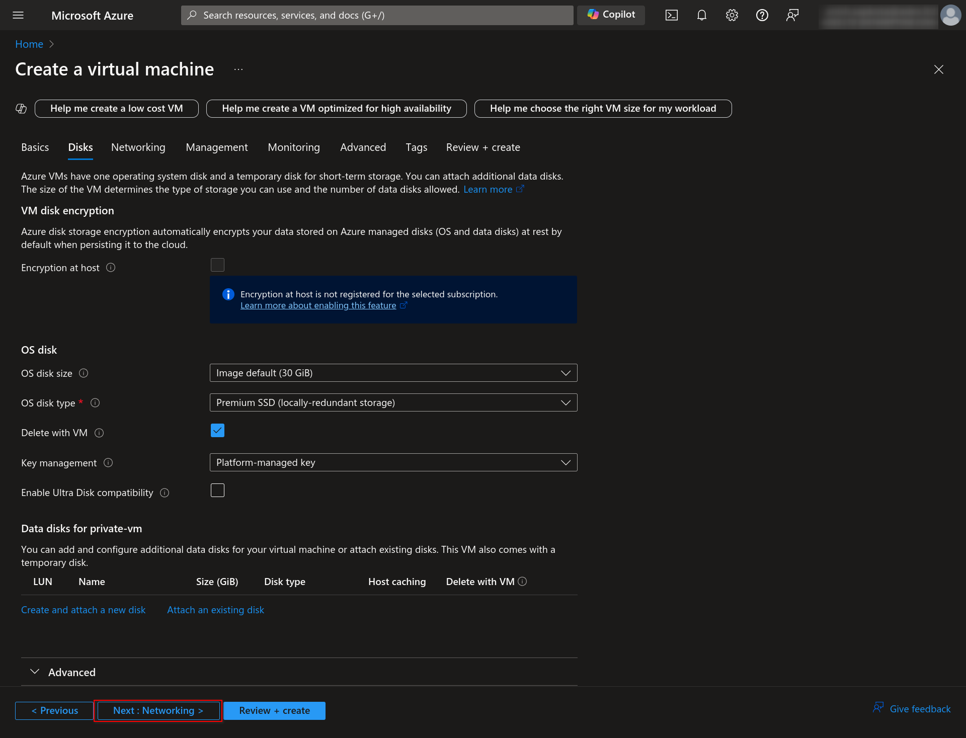 Keep everything on the 'Disks' option as the default