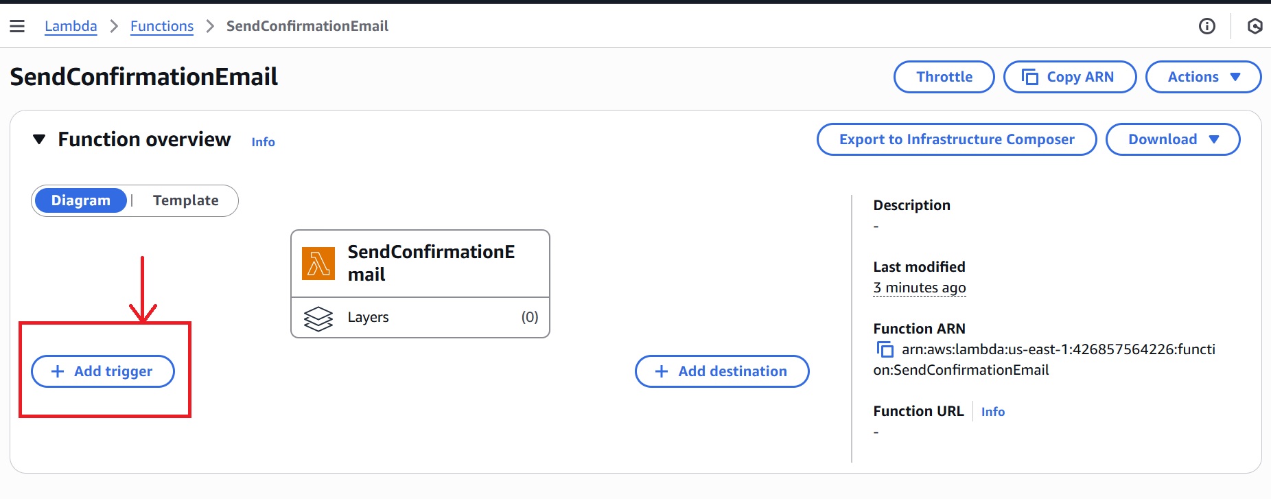 Adding a Trigger to the Lambda Function
